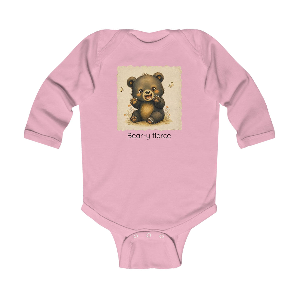 Bear Infant Long Sleeve Onesie — Cute Gender Neutral Bodysuit