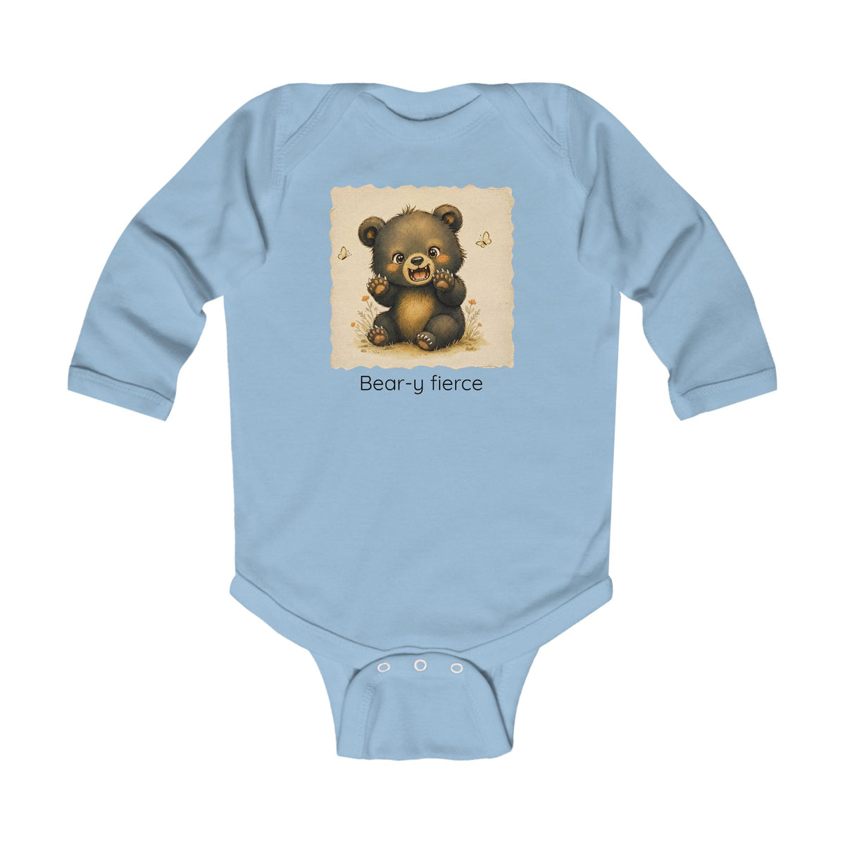 Bear Infant Long Sleeve Onesie — Cute Gender Neutral Bodysuit