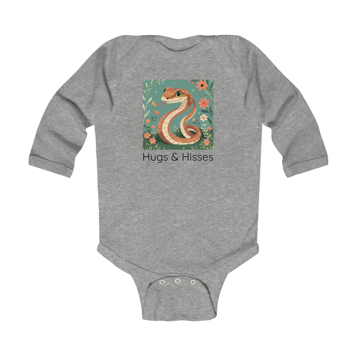 Snake Infant Long Sleeve Onesie — Cute Gender Neutral Bodysuit