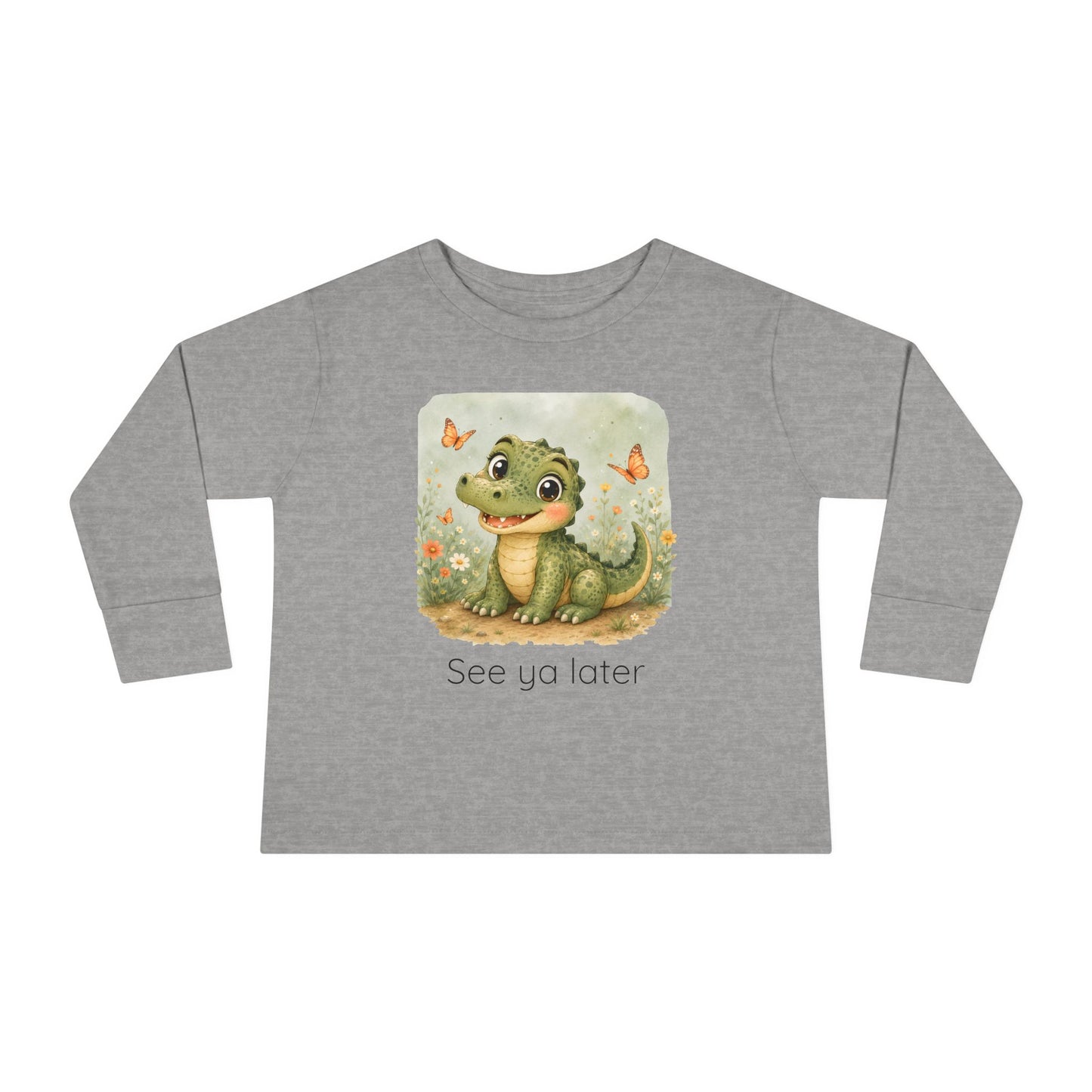 Alligator Toddler Long Sleeve Shirt — Gender Neutral Tee