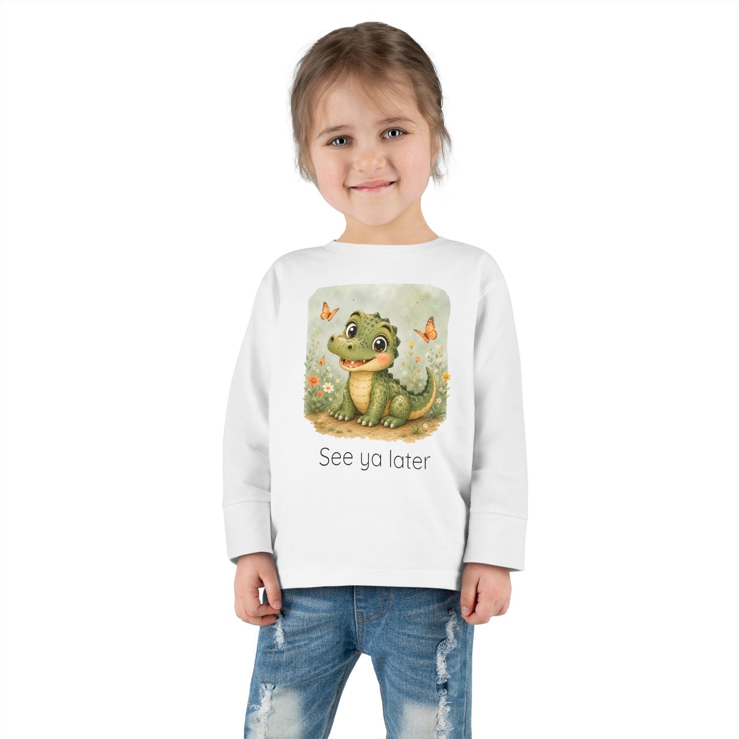 Alligator Toddler Long Sleeve Shirt — Gender Neutral Tee