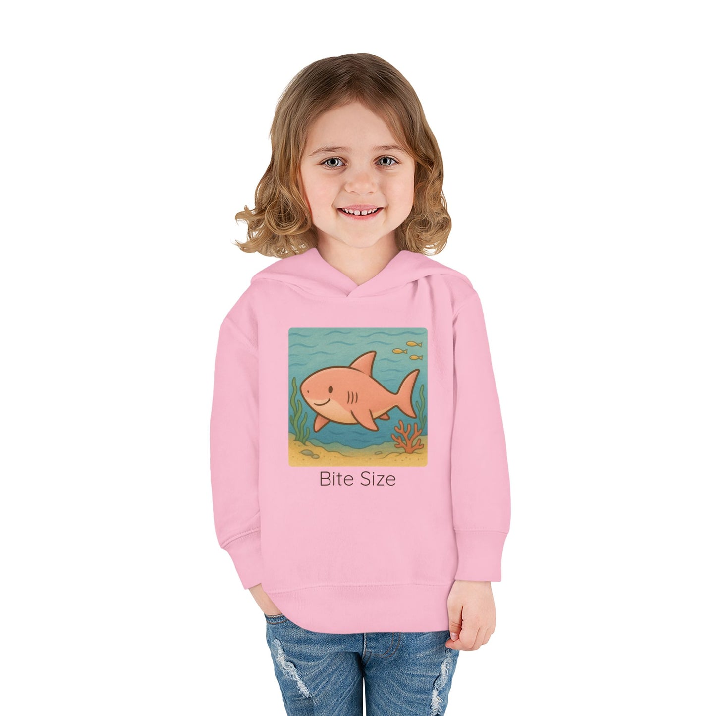Shark print toddler hoodie sweatshirt, gender-neutral kids clothing