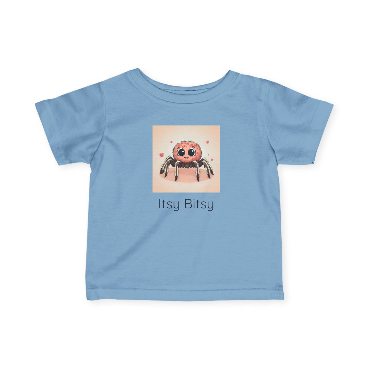 Spider print infant t-shirt in White, gender-neutral kids clothing