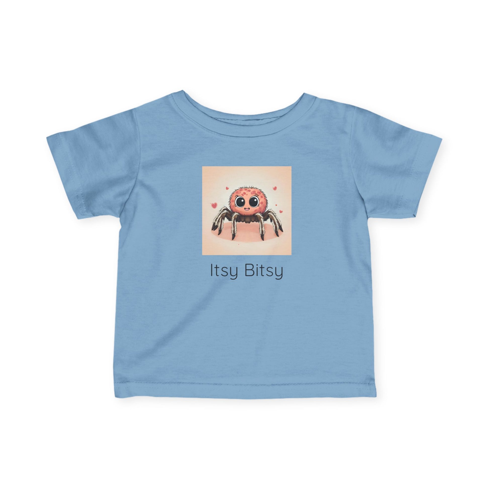 Spider print infant t-shirt in White, gender-neutral kids clothing