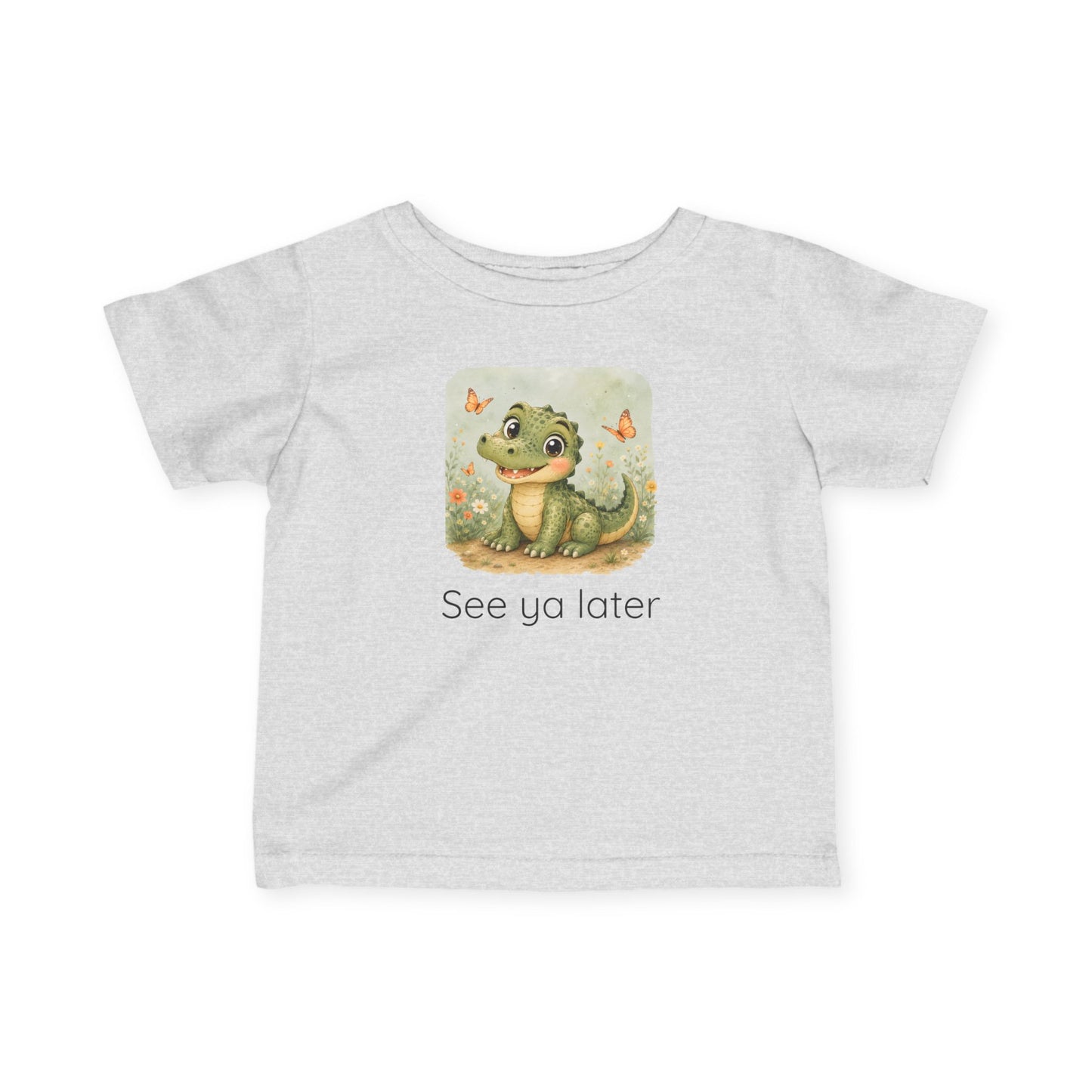 Snake print with floral accents infant t-shirt in Lavender, gender-neutral kids clothing