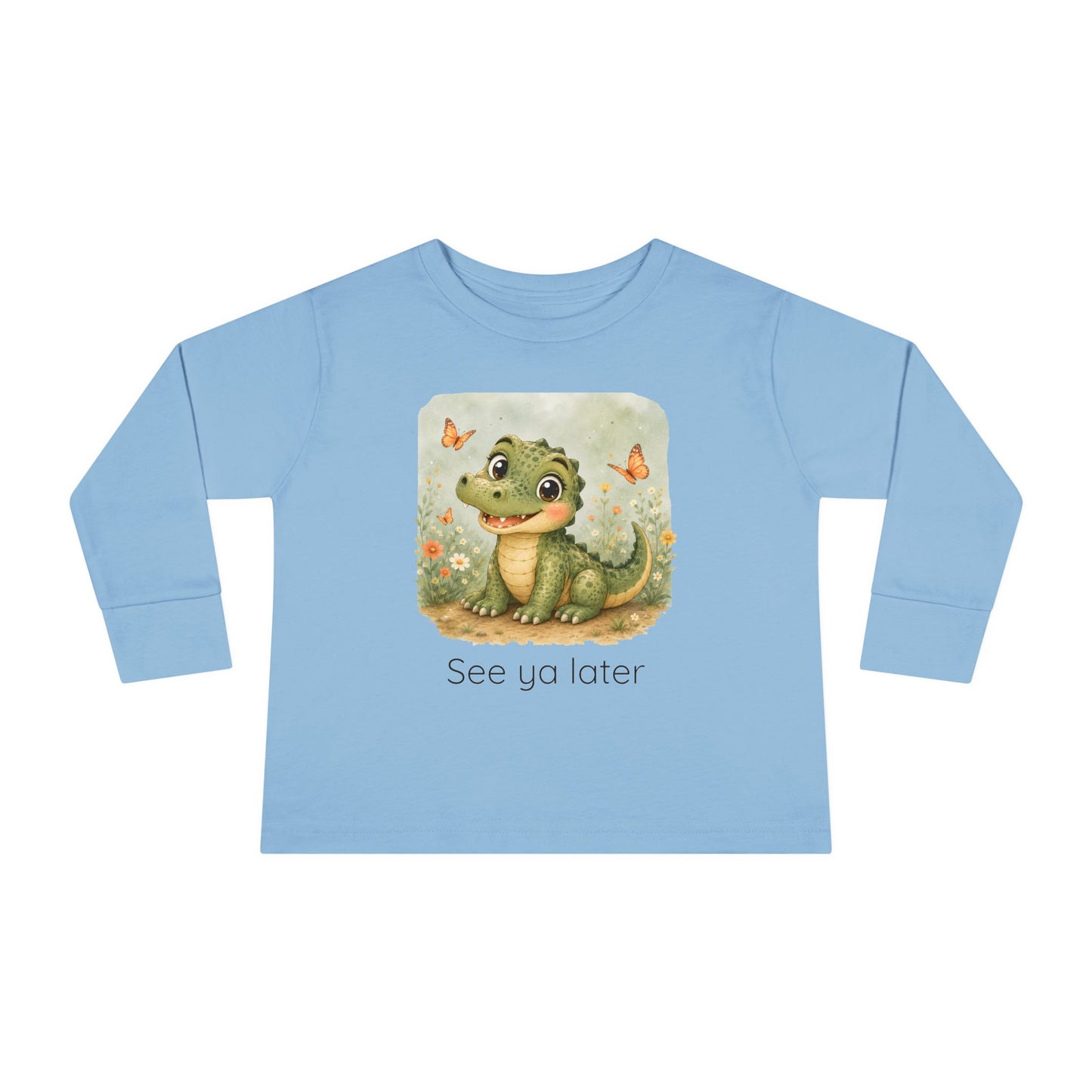 Alligator Toddler Long Sleeve Shirt — Gender Neutral Tee