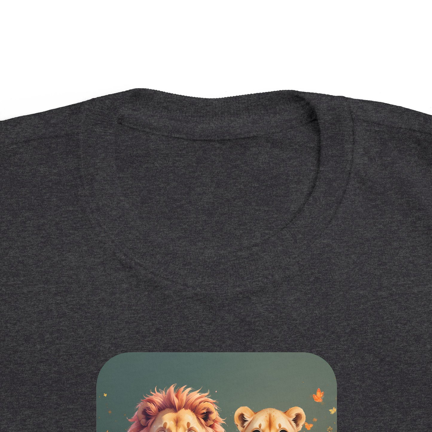 Lion print toddler t-shirt in White, gender-neutral kids clothing