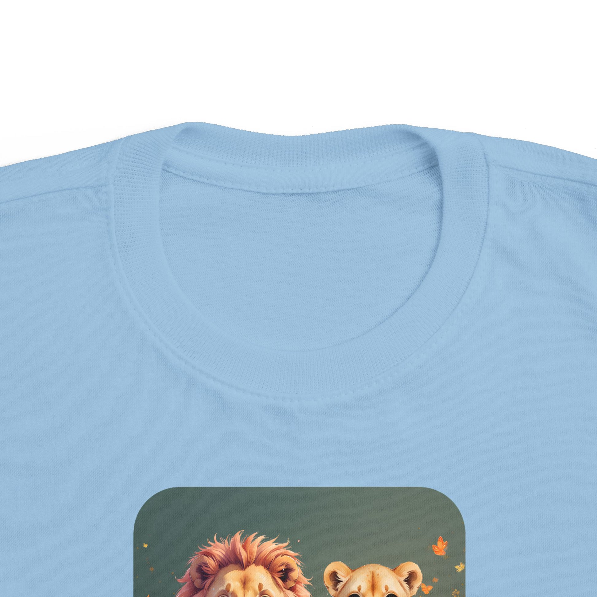 Lion print toddler t-shirt in Vintage Smoke, gender-neutral kids clothing