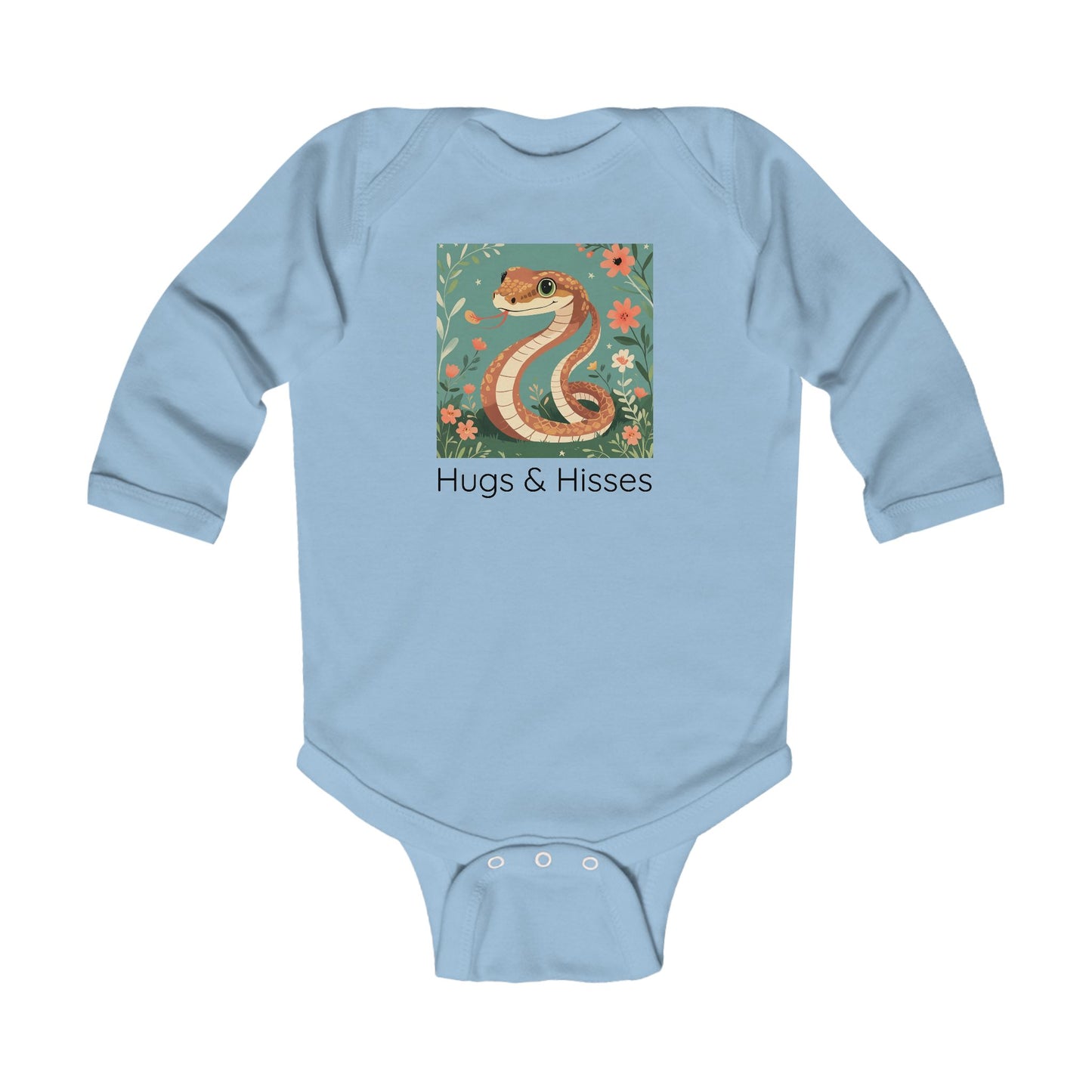 Snake Infant Long Sleeve Onesie — Cute Gender Neutral Bodysuit