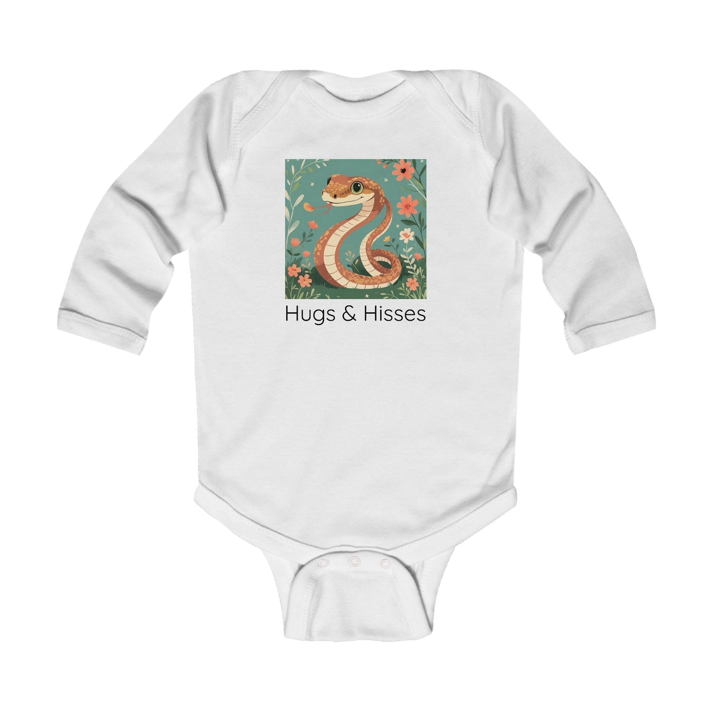 Snake Infant Long Sleeve Onesie — Cute Gender Neutral Bodysuit