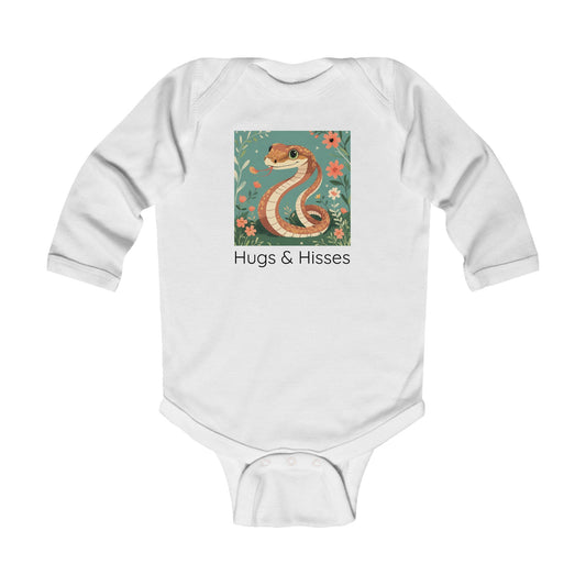Snake Infant Long Sleeve Onesie — Cute Gender Neutral Bodysuit