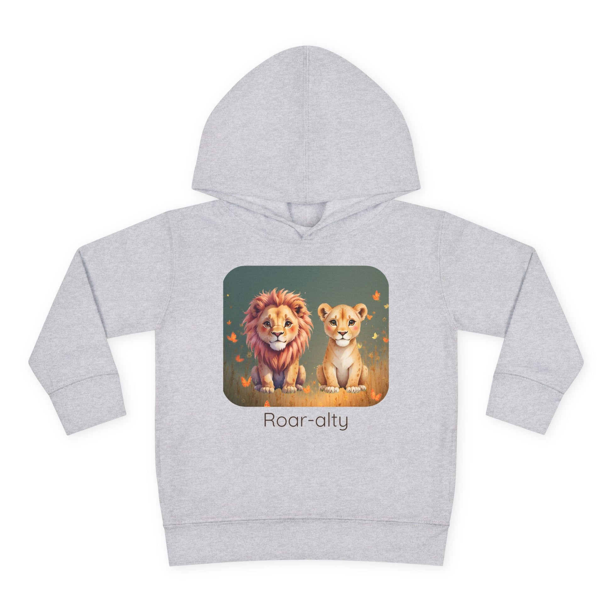 Lion print toddler hoodie sweatshirt in Pink, gender-neutral kids clothing