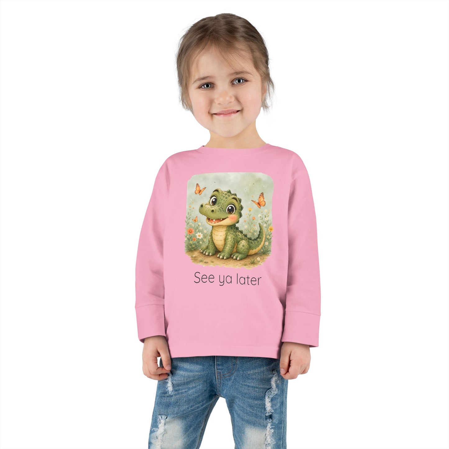 Alligator Toddler Long Sleeve Shirt — Gender Neutral Tee