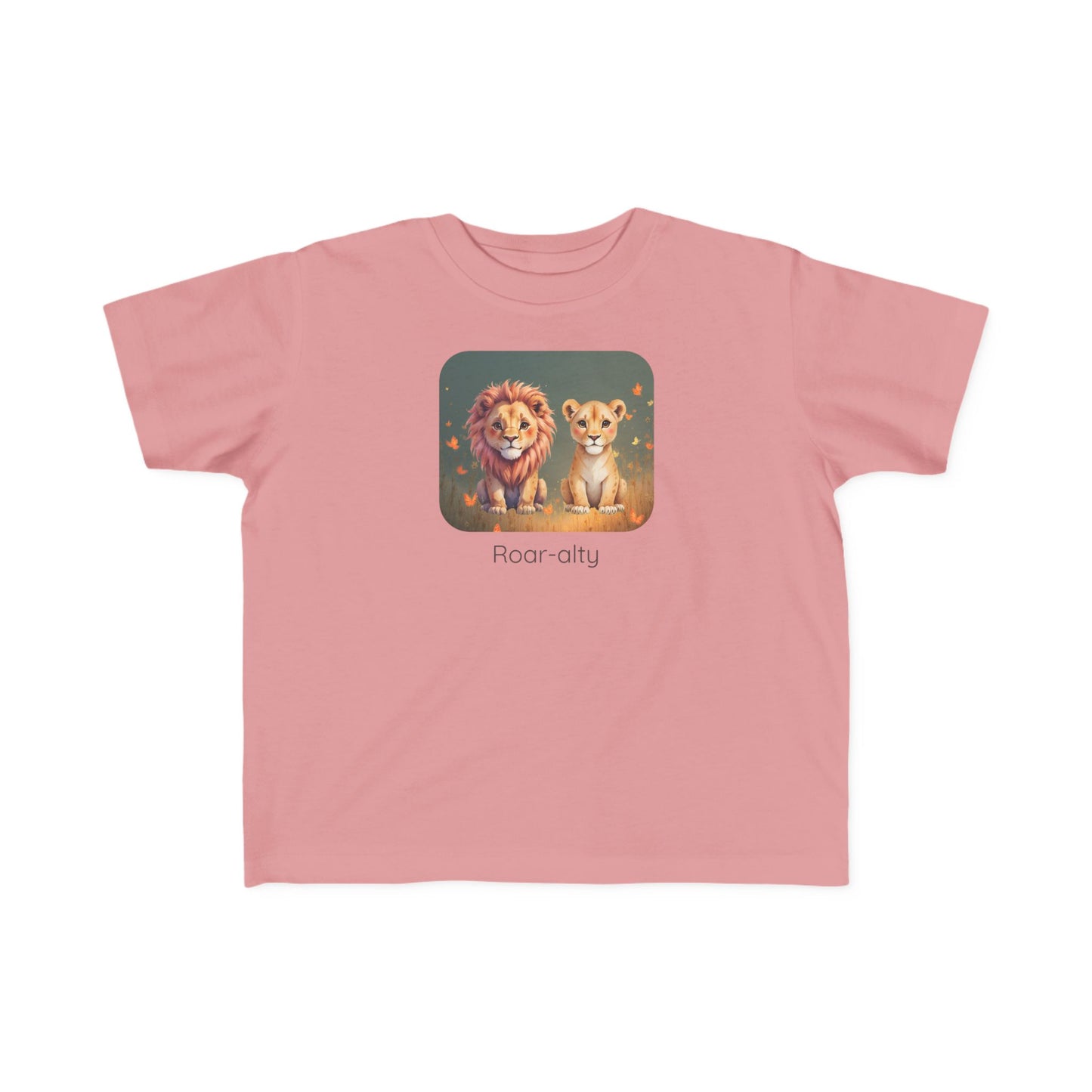 Lion print toddler t-shirt in Vintage Smoke, gender-neutral kids clothing