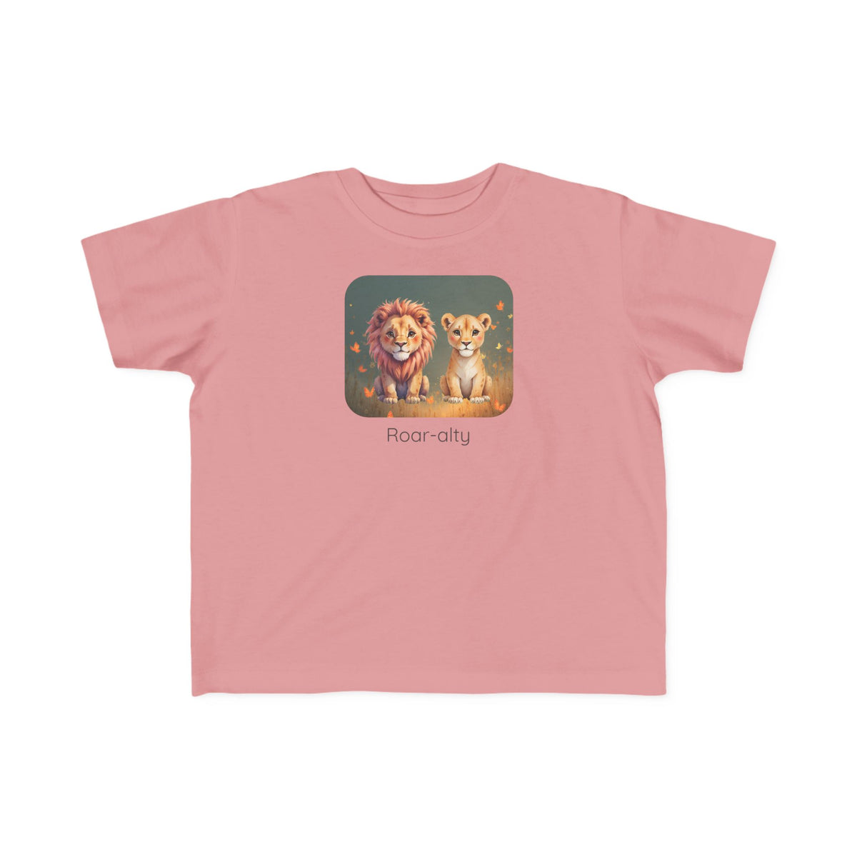 Lion print toddler t-shirt in Vintage Smoke, gender-neutral kids clothing