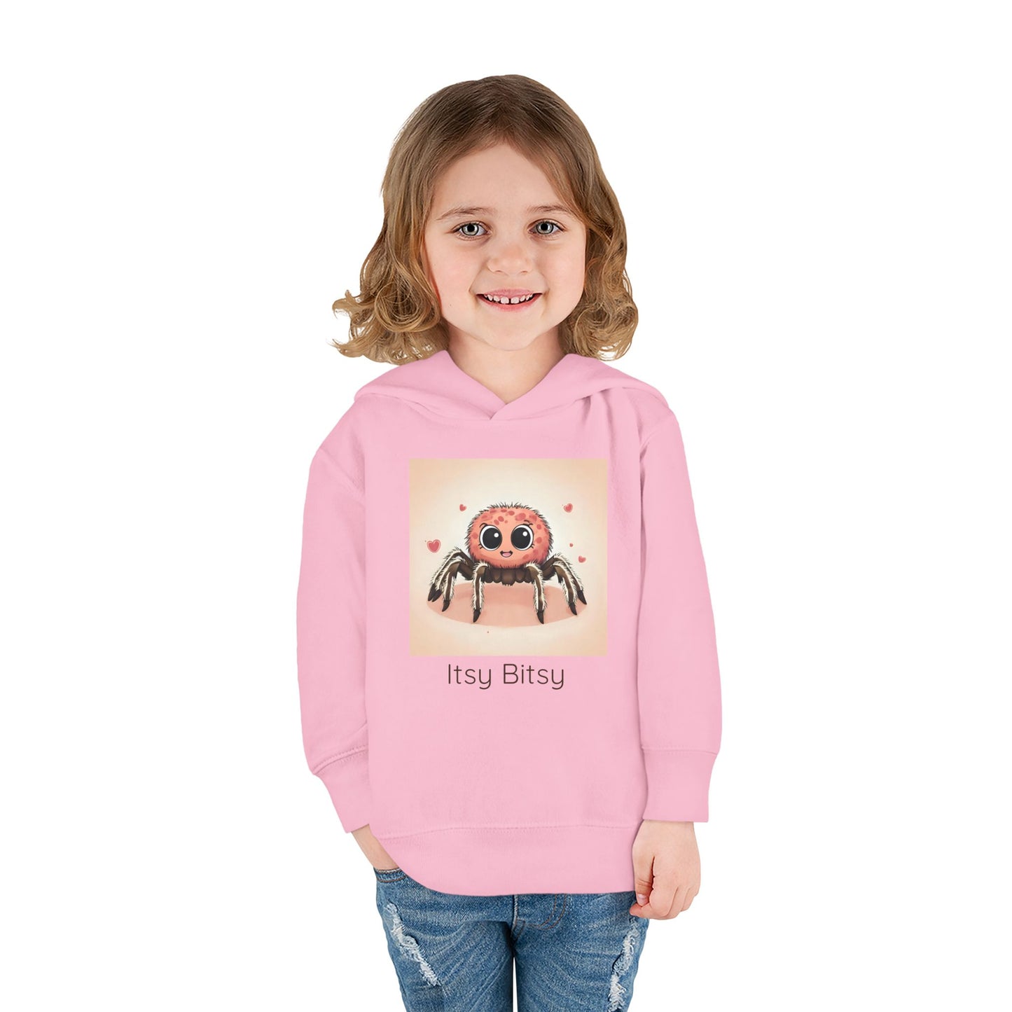 Spider print toddler hoodie sweatshirt, gender-neutral kids clothing
