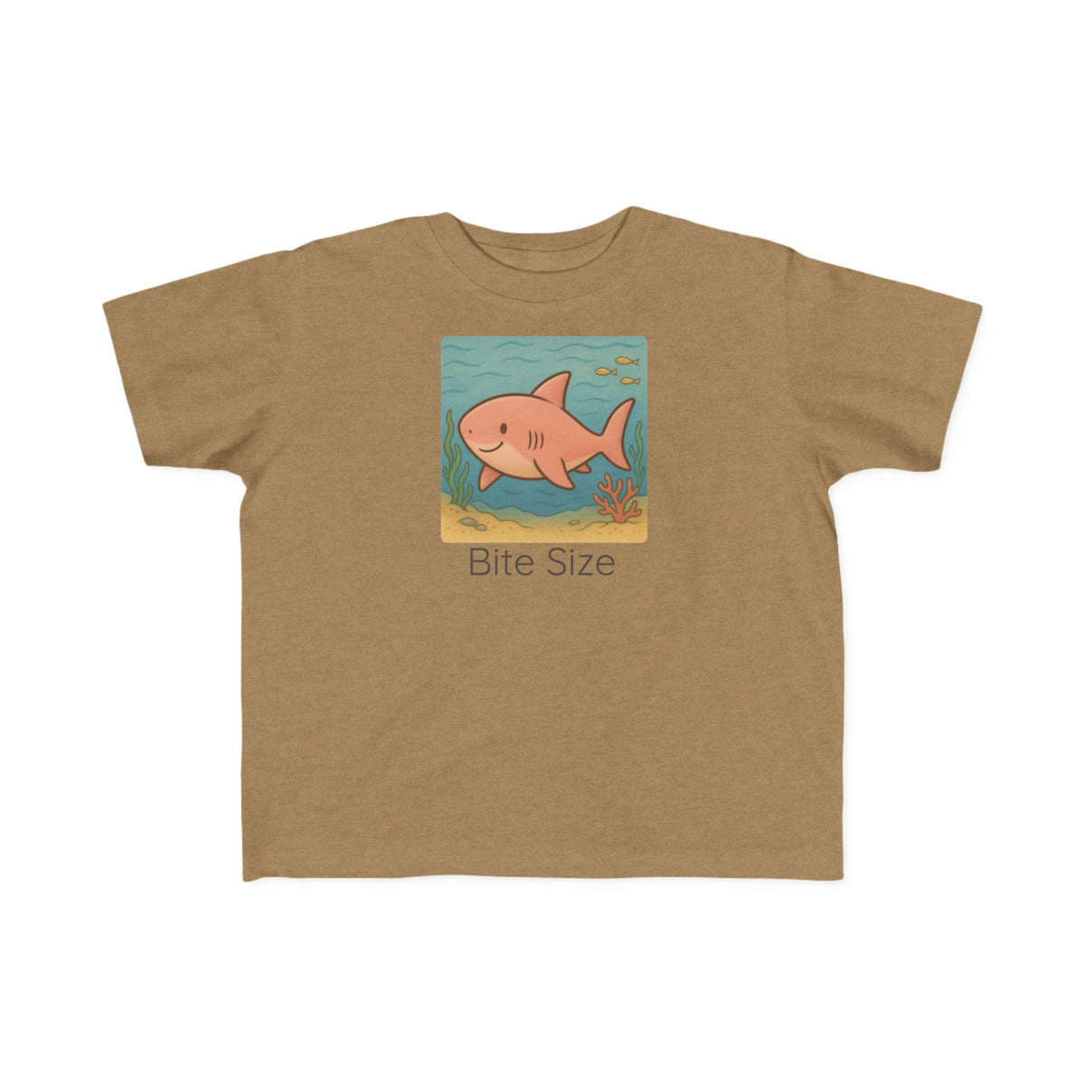 Shark print toddler t-shirt in White, gender-neutral kids clothing