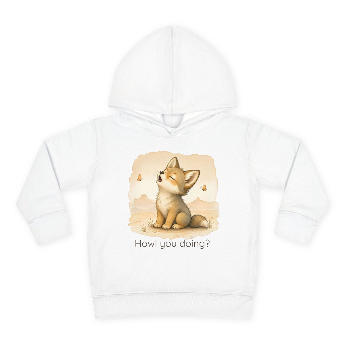 Coyote Toddler Hoodie — Gender Neutral Sweatshirt