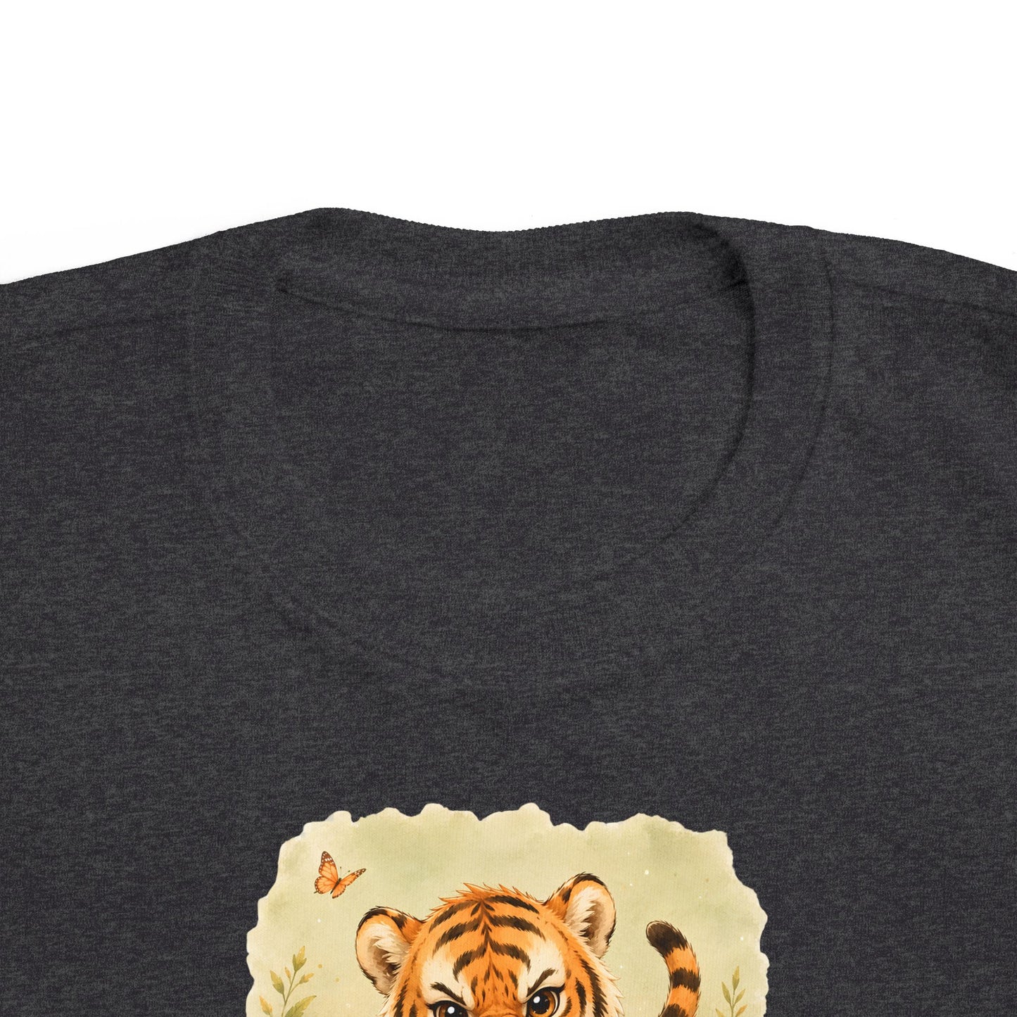 Tiger print toddler t-shirt in White, gender-neutral kids clothing