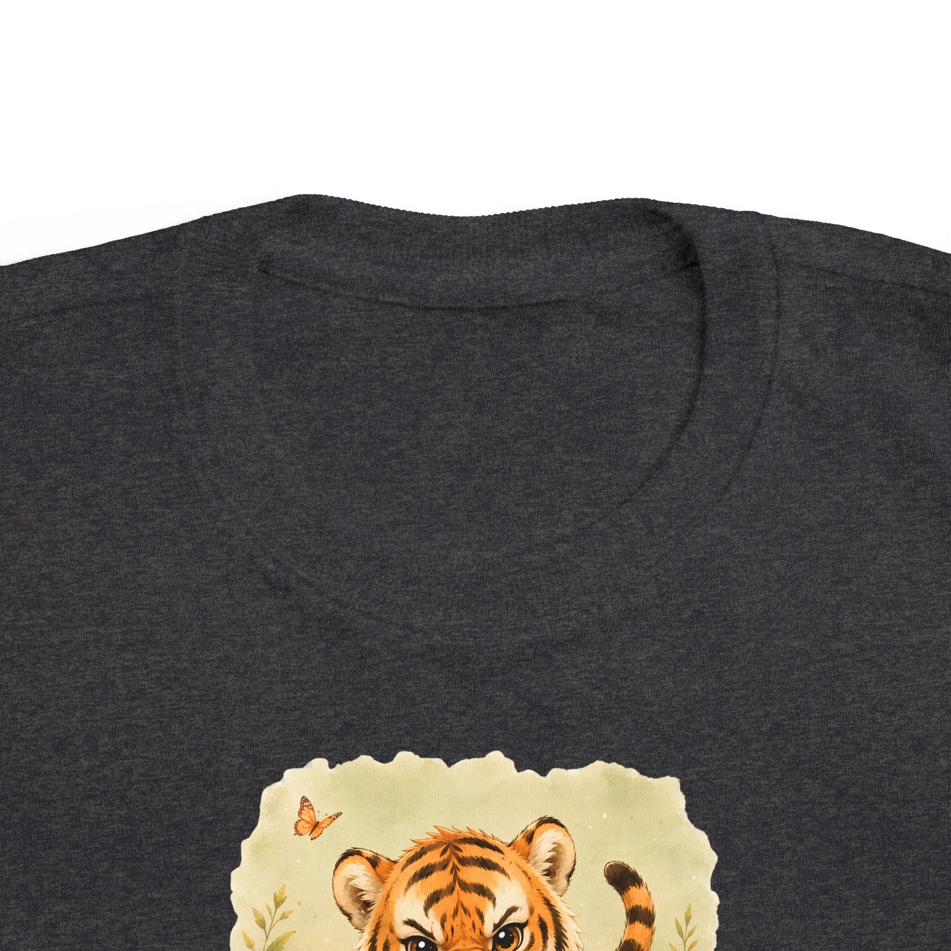 Tiger print toddler t-shirt in White, gender-neutral kids clothing