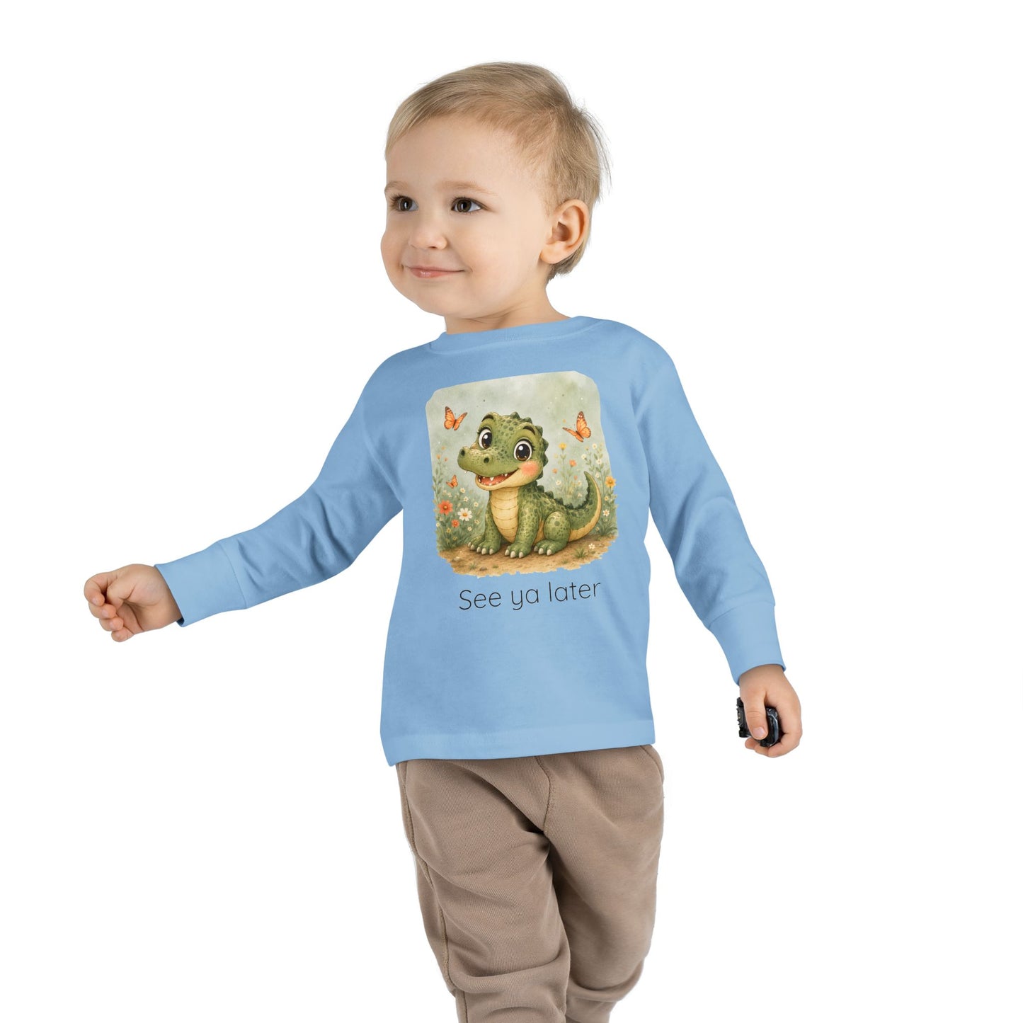 Alligator Toddler Long Sleeve Shirt — Gender Neutral Tee