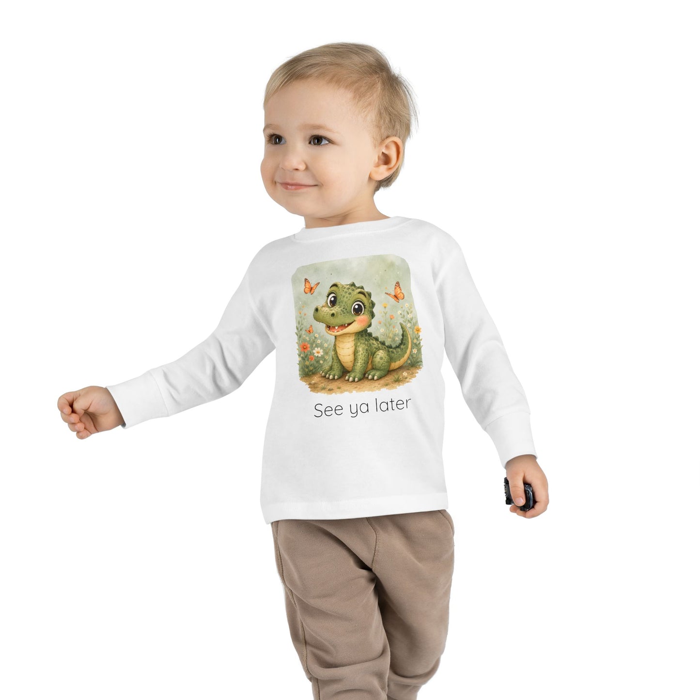 Alligator Toddler Long Sleeve Shirt — Gender Neutral Tee