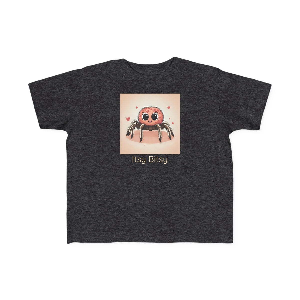 Spider print toddler t-shirt in Vintage Coyote Brown, gender-neutral kids clothing