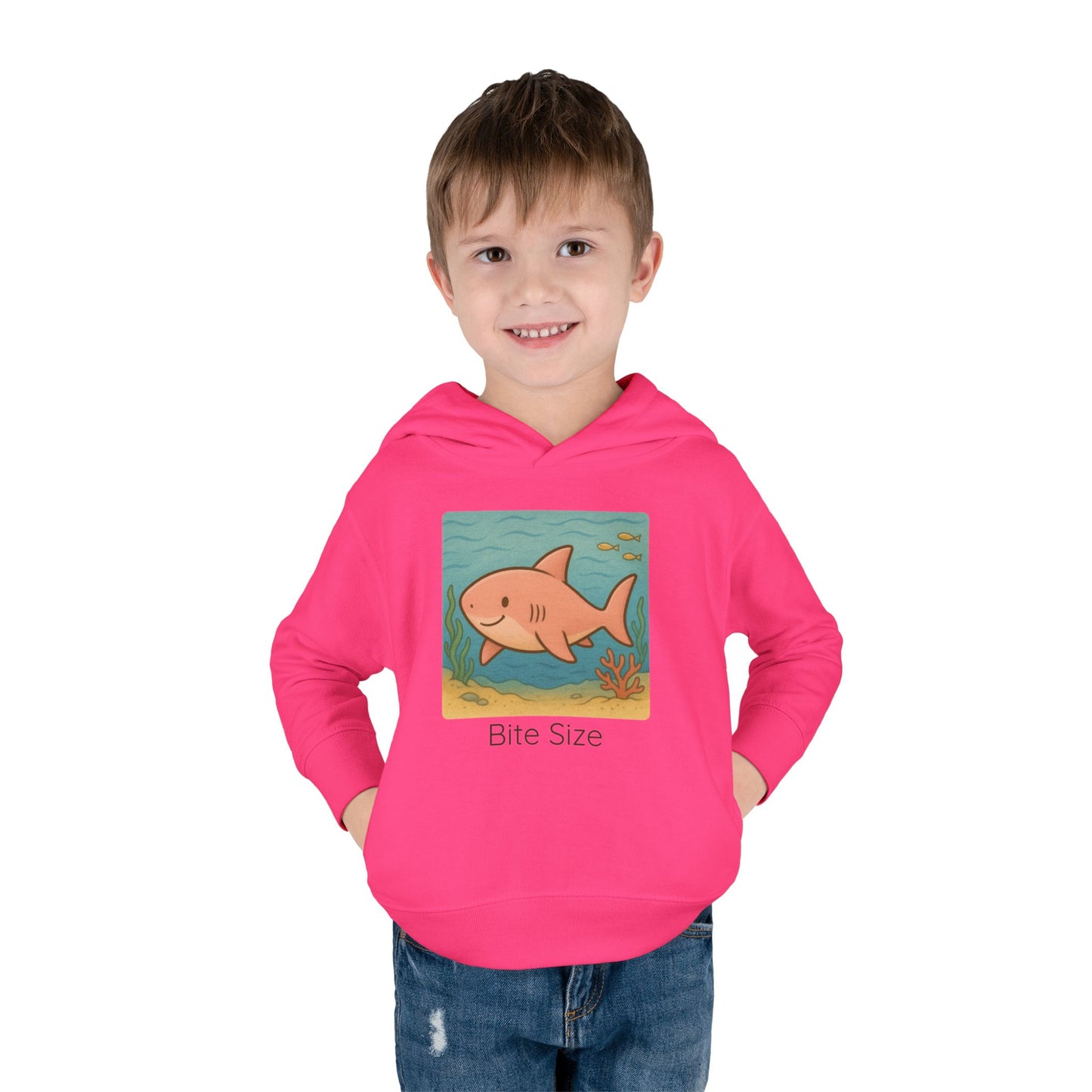 Shark print toddler hoodie sweatshirt, gender-neutral kids clothing