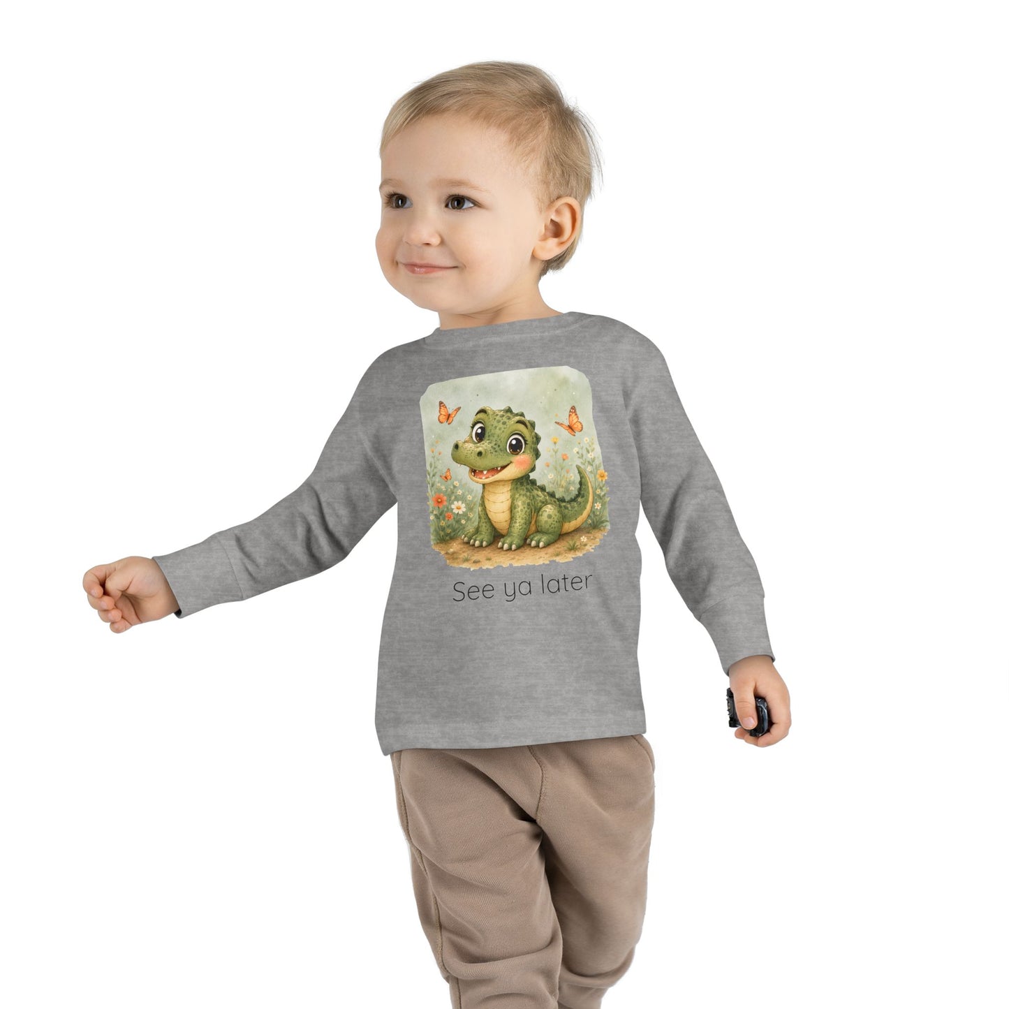 Alligator Toddler Long Sleeve Shirt — Gender Neutral Tee