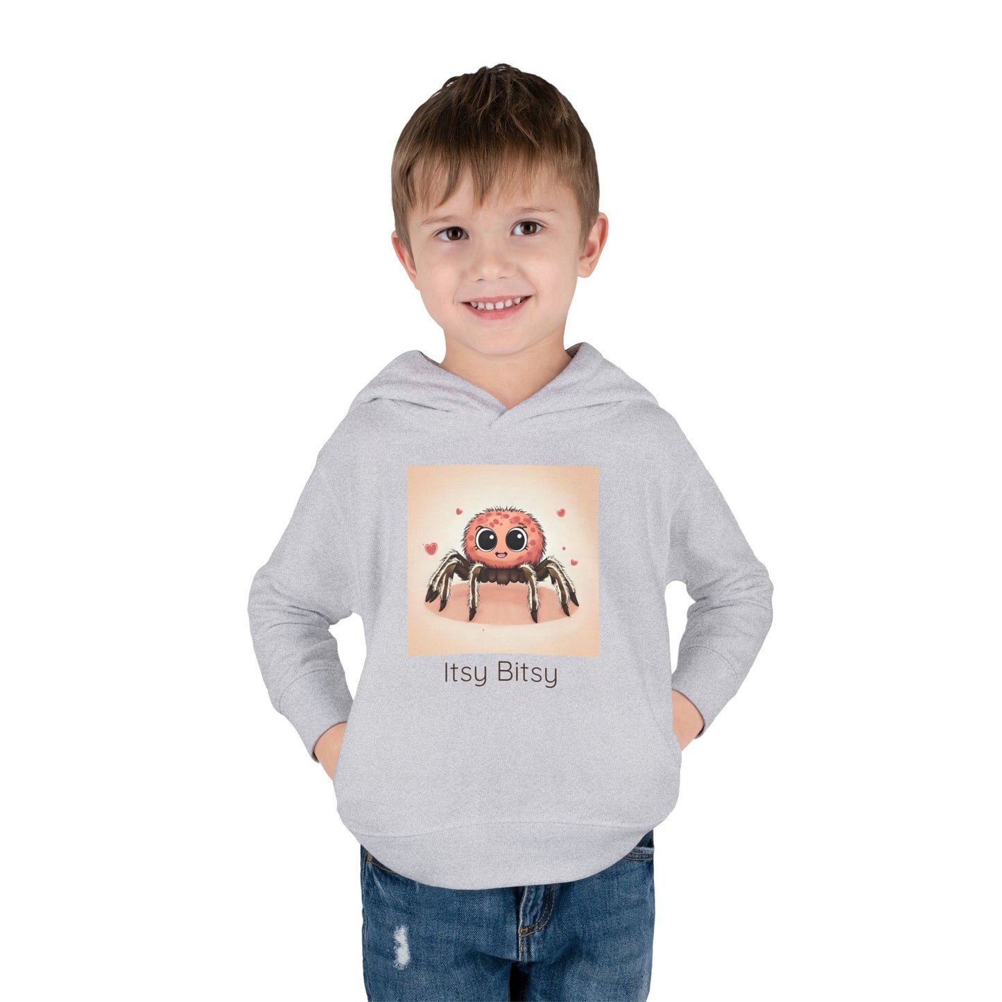 Spider print toddler hoodie sweatshirt in Vintage Royal, gender-neutral kids clothing