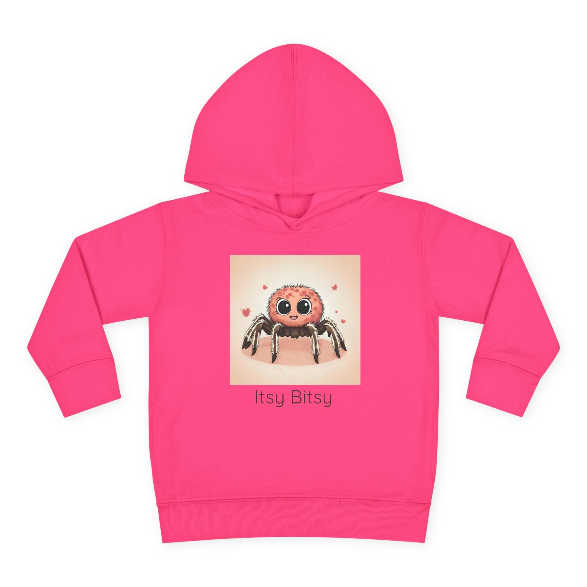 Spider print toddler hoodie sweatshirt in White, gender-neutral kids clothing