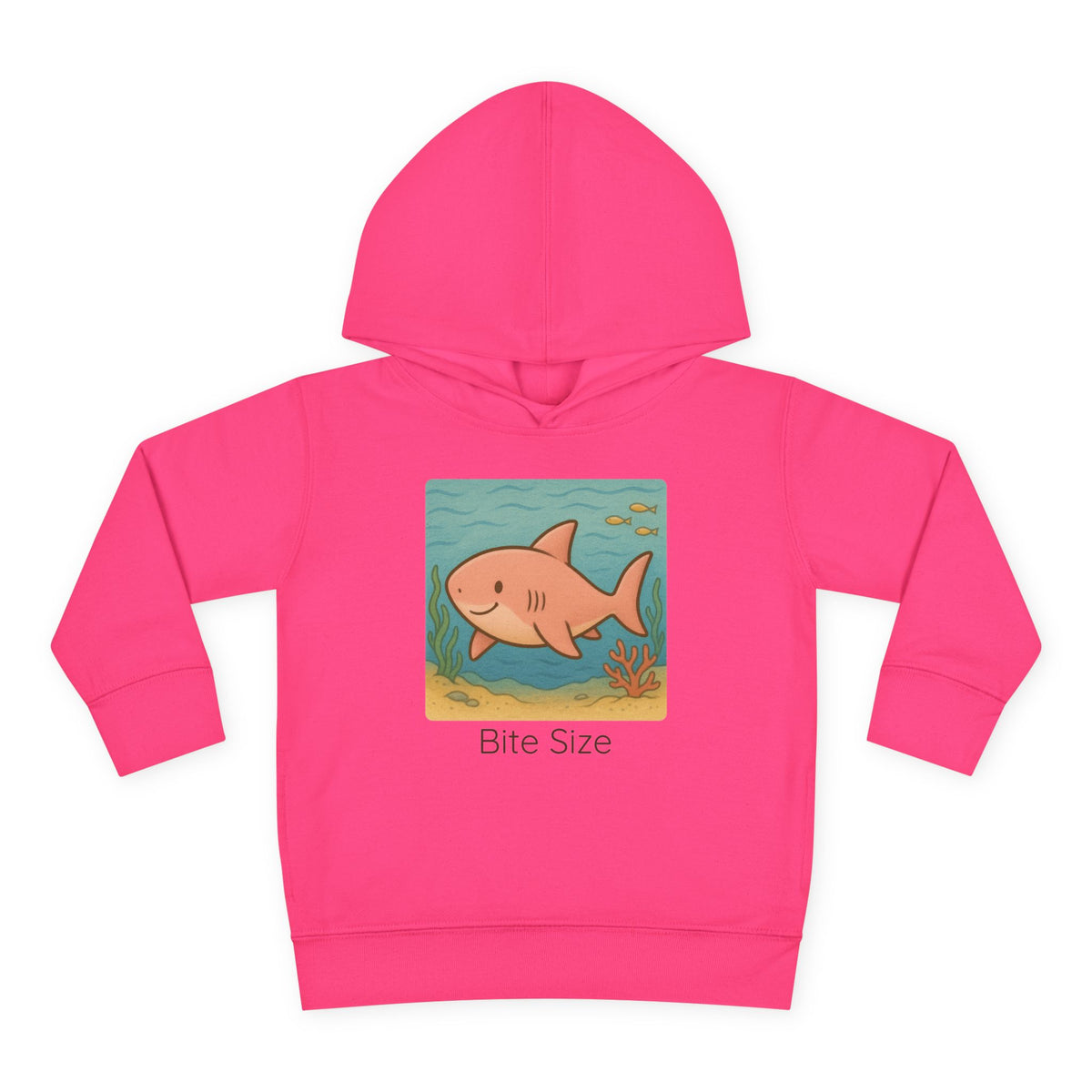 Shark print toddler hoodie sweatshirt in White, gender-neutral kids clothing