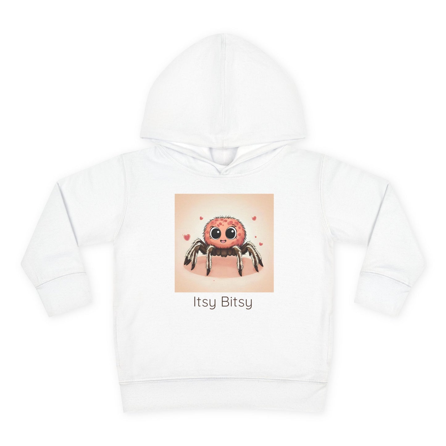 Spider print toddler hoodie sweatshirt in Heather, gender-neutral kids clothing