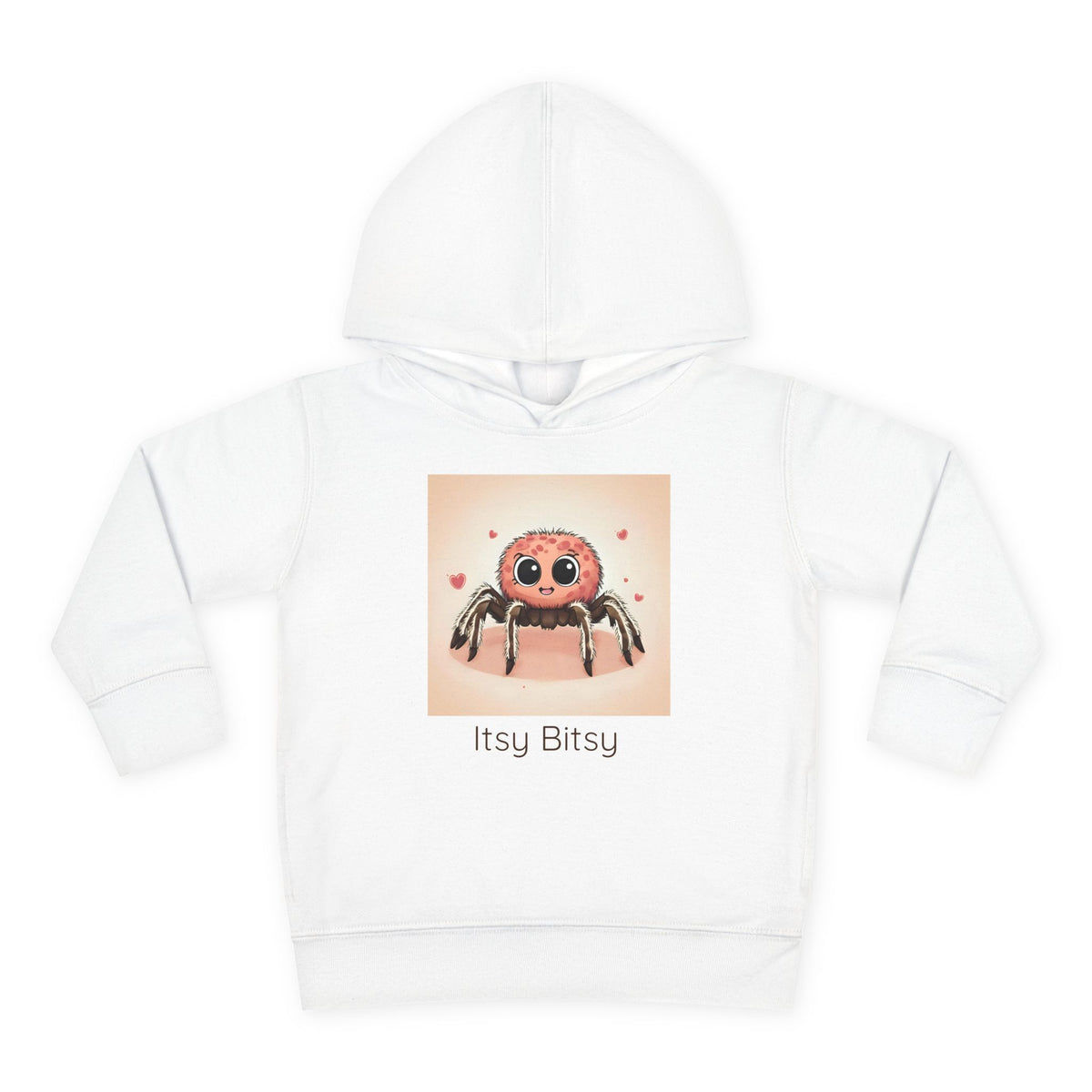 Spider print toddler hoodie sweatshirt in Heather, gender-neutral kids clothing