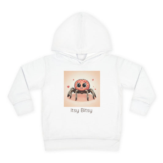 Spider print toddler hoodie sweatshirt in Heather, gender-neutral kids clothing