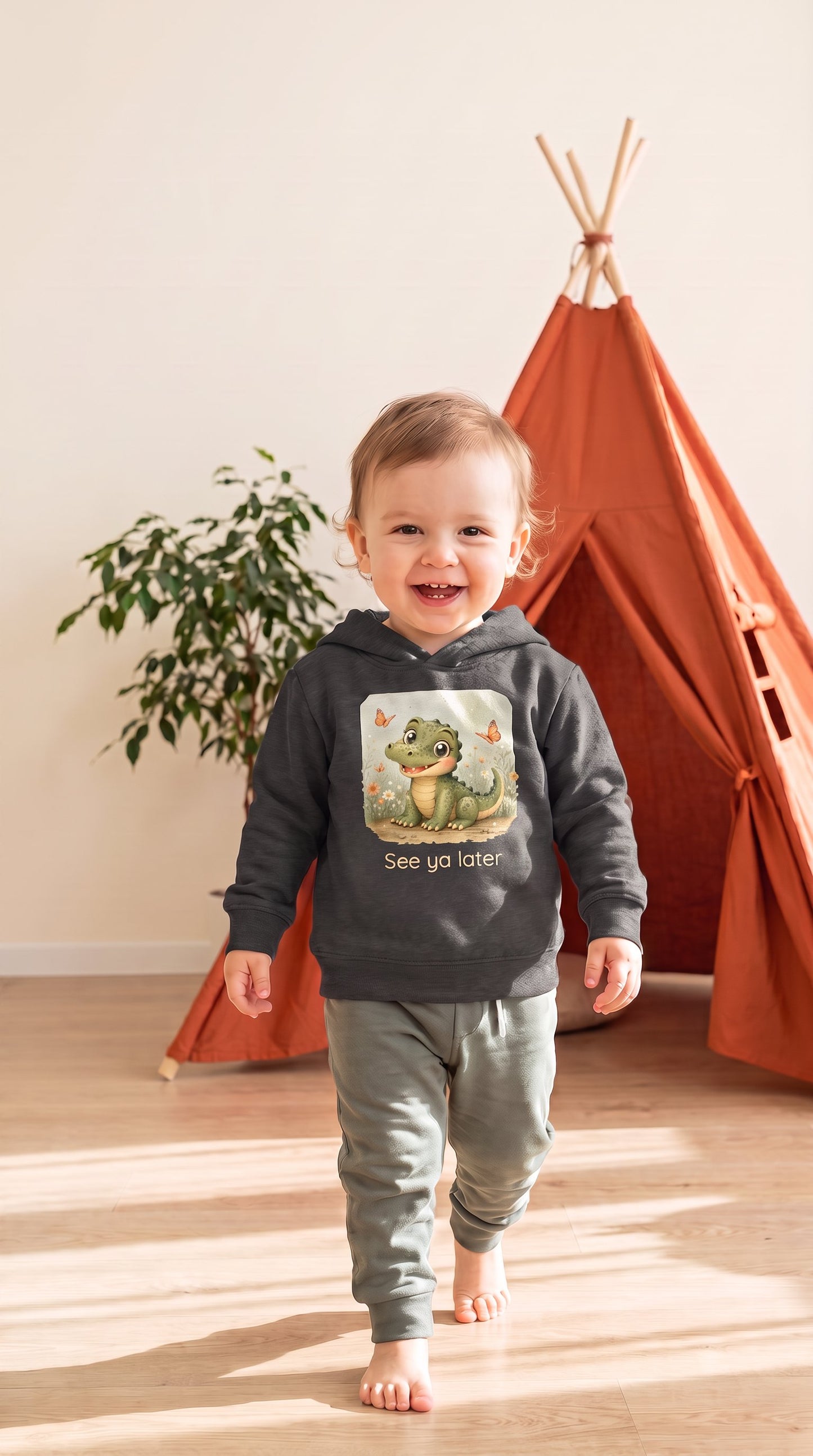 Alligator Toddler Hoodie — Gender Neutral Sweatshirt