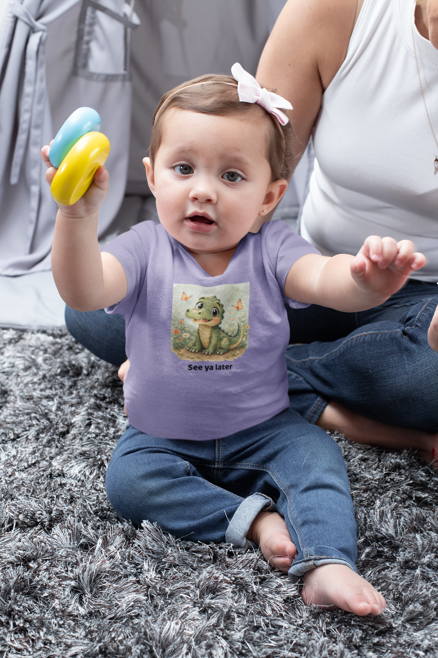 Alligator Infant T-Shirt - Lavender