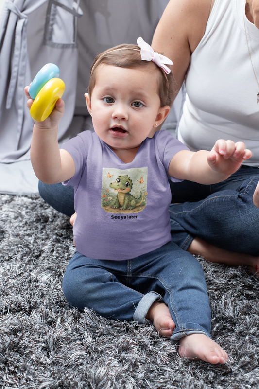 Alligator Infant T-Shirt - Lavender