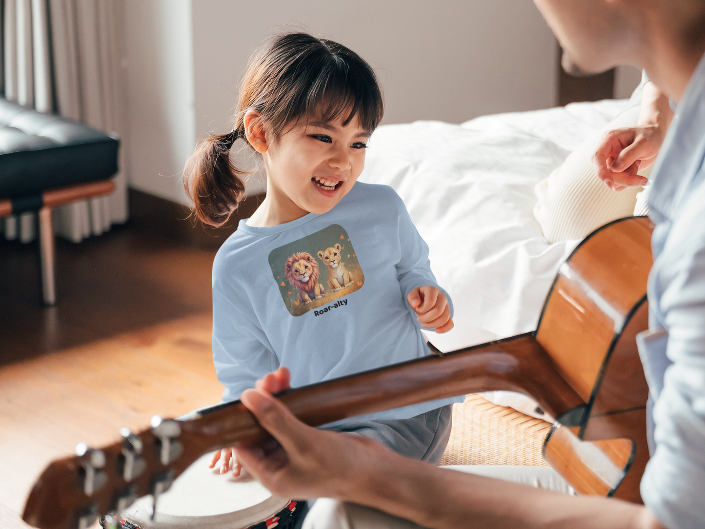 Lion Toddler Long Sleeve Shirt - Light Blue