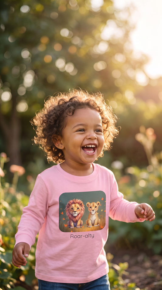 Lion Toddler Long Sleeve Shirt - Pink