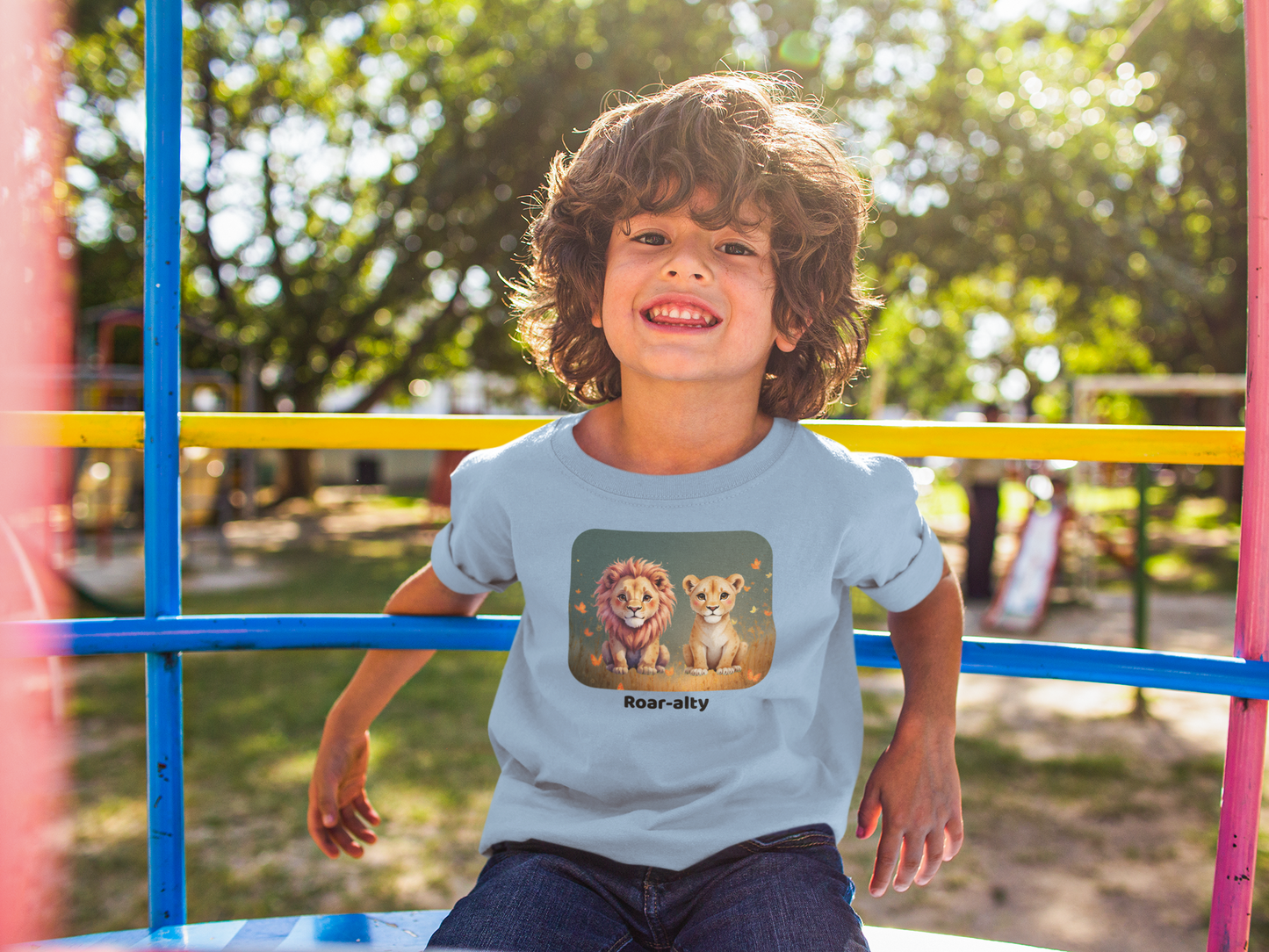 Lion Toddler T-Shirt - Light Blue