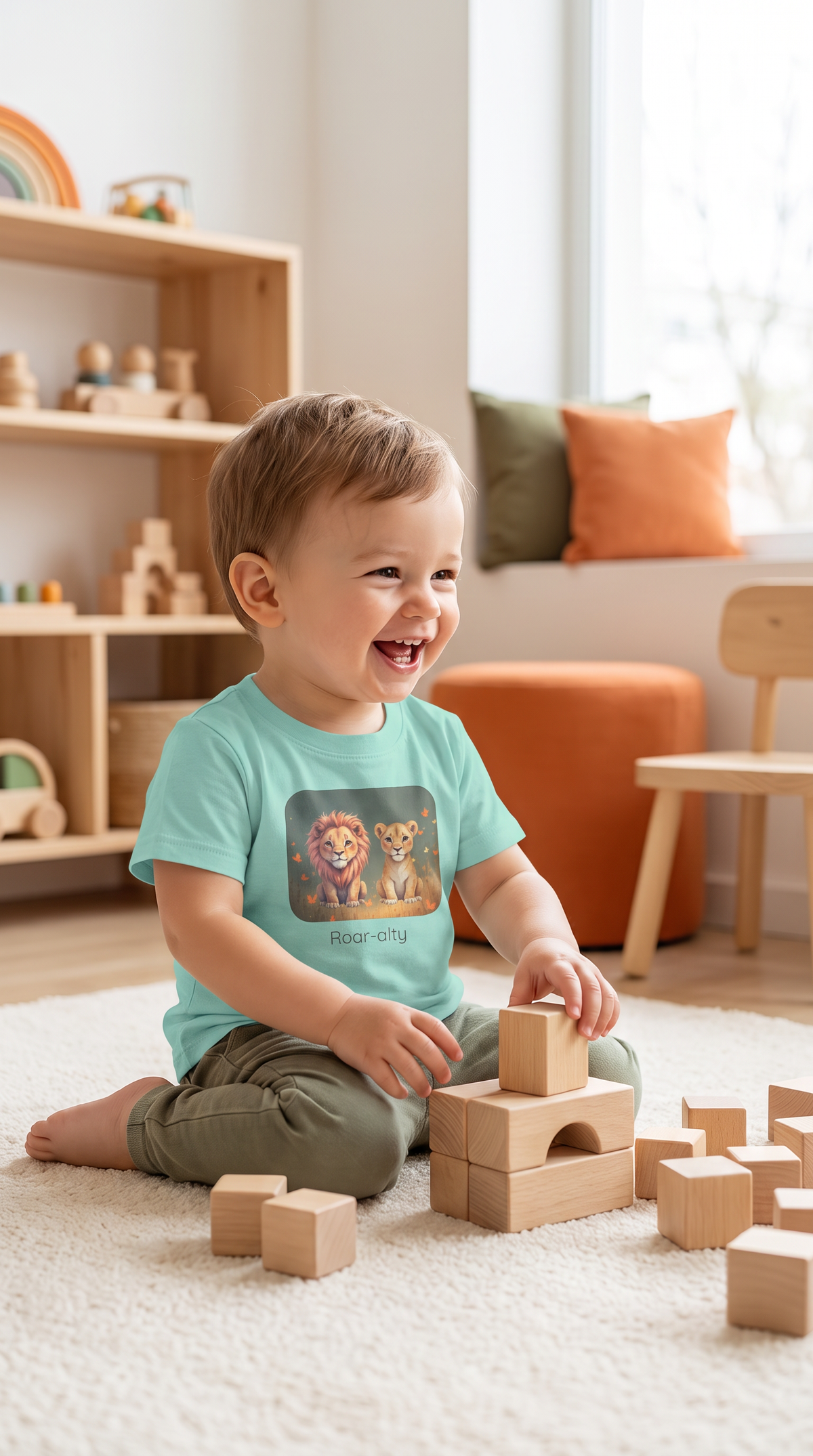 Lion Toddler T-Shirt - Vintage Smoke