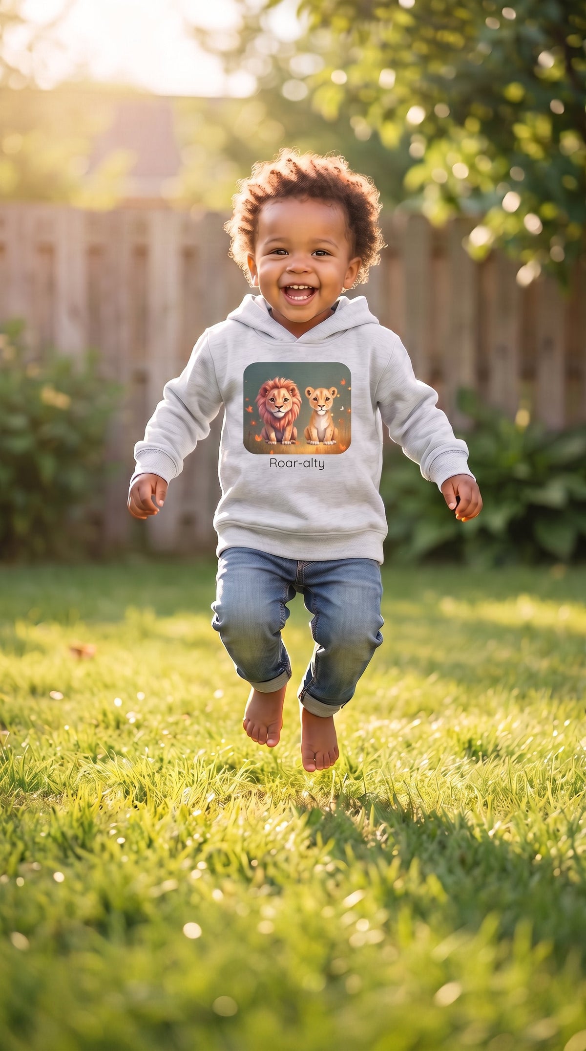Lion Toddler Hoodie - Heather