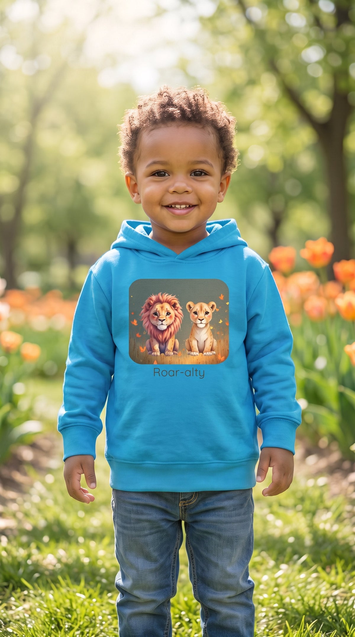 Lion Toddler Hoodie - Turquoise