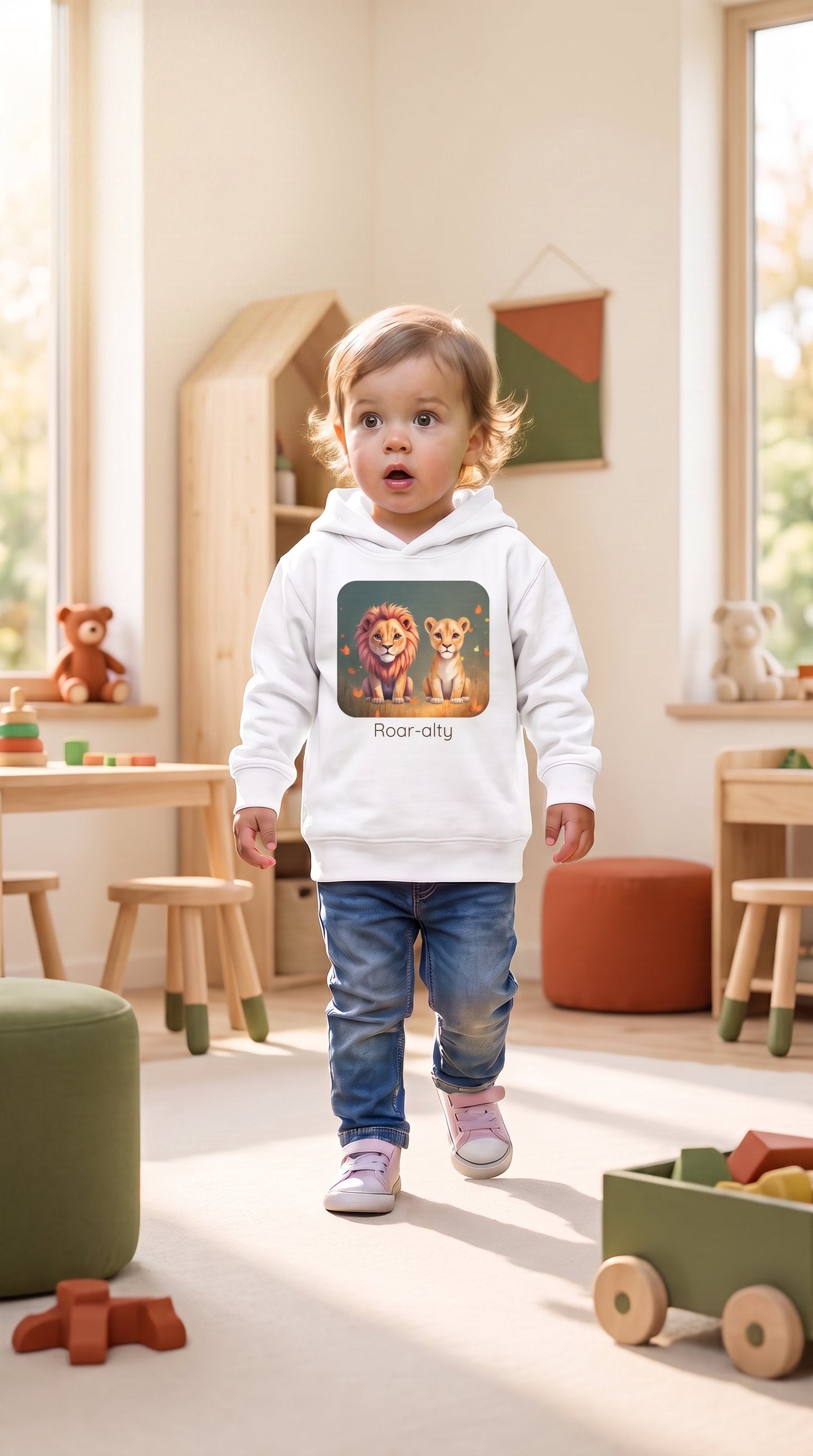 Lion Toddler Hoodie - Vintage Royal