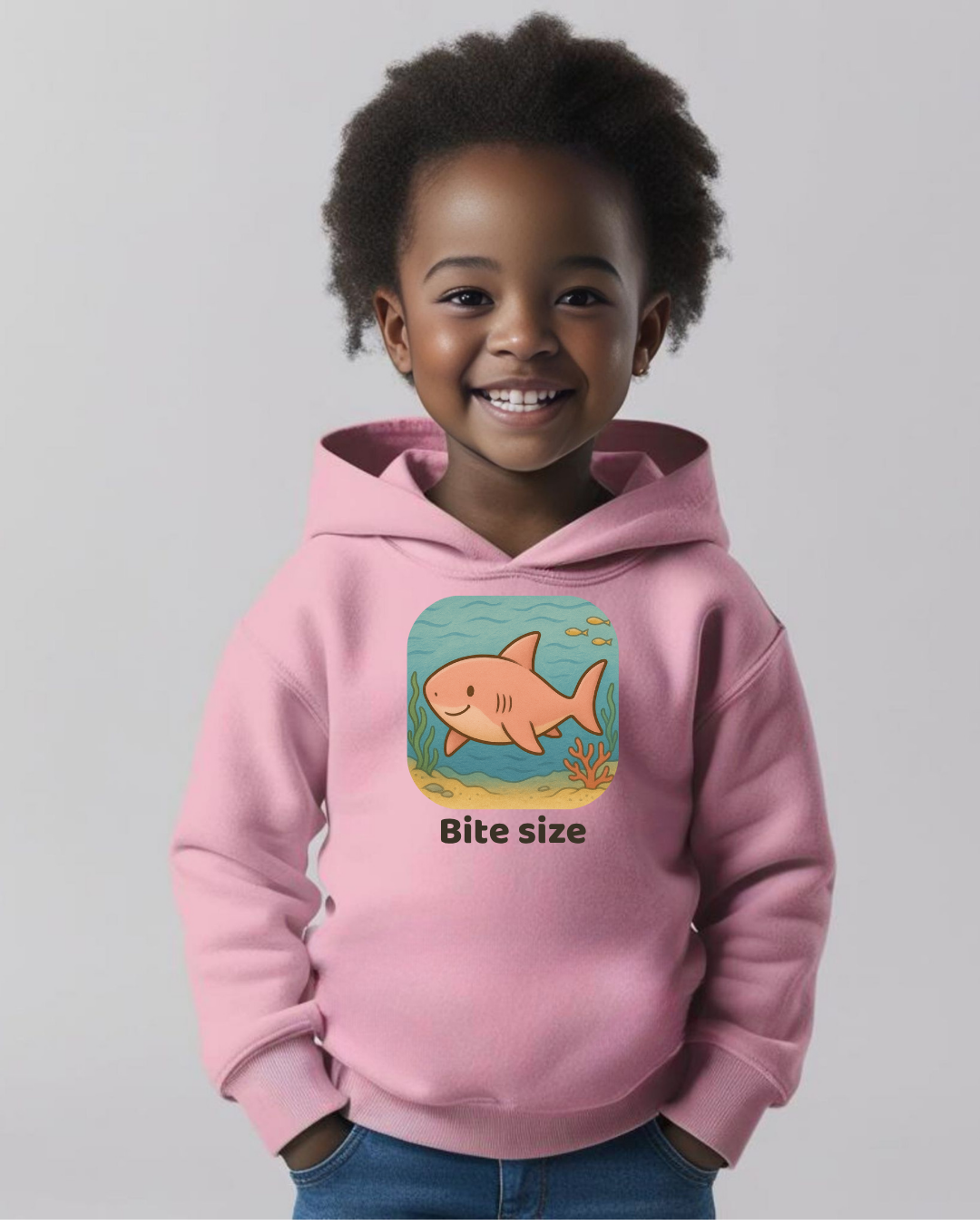 Shark Toddler Hoodie - Pink
