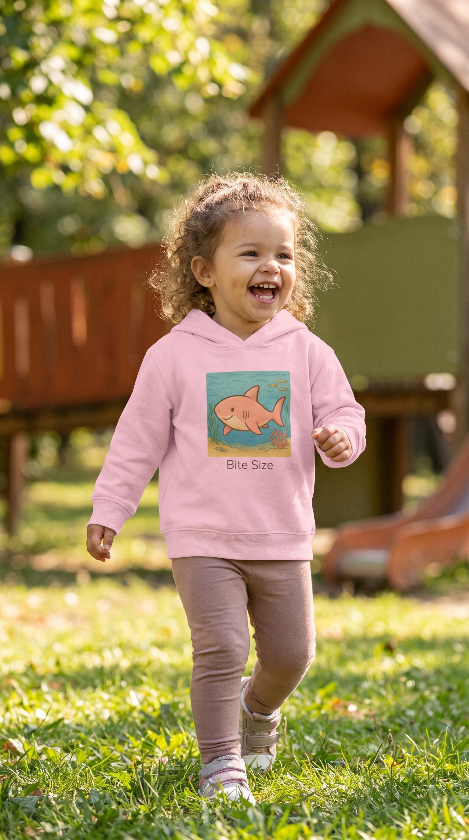 Shark Toddler Hoodie - Pink