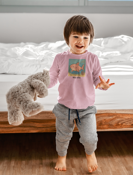 Shark Toddler Long Sleeve Shirt - Pink