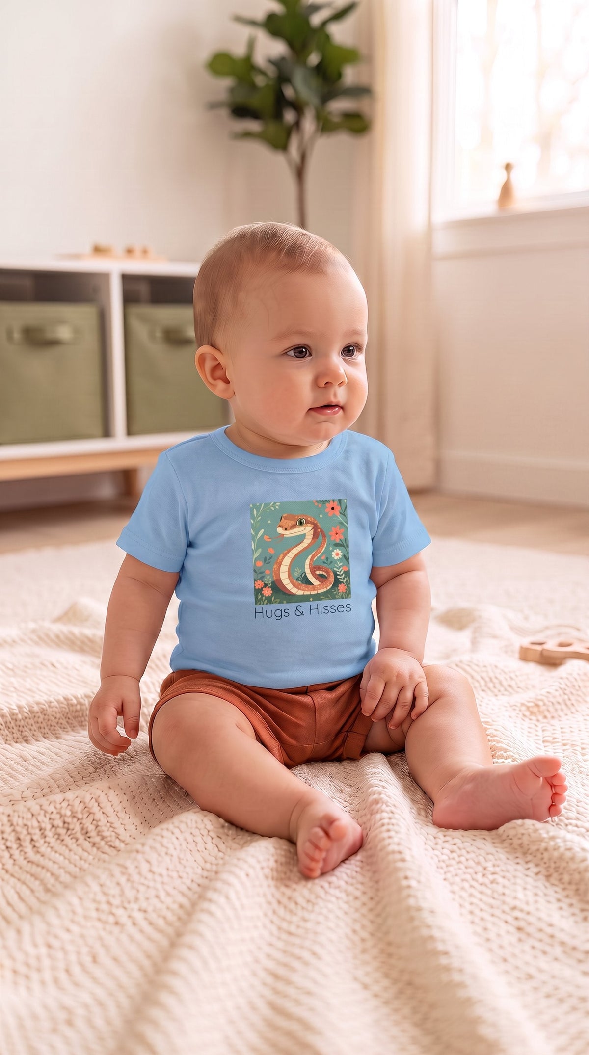 Snake Infant T-Shirt - Light Blue