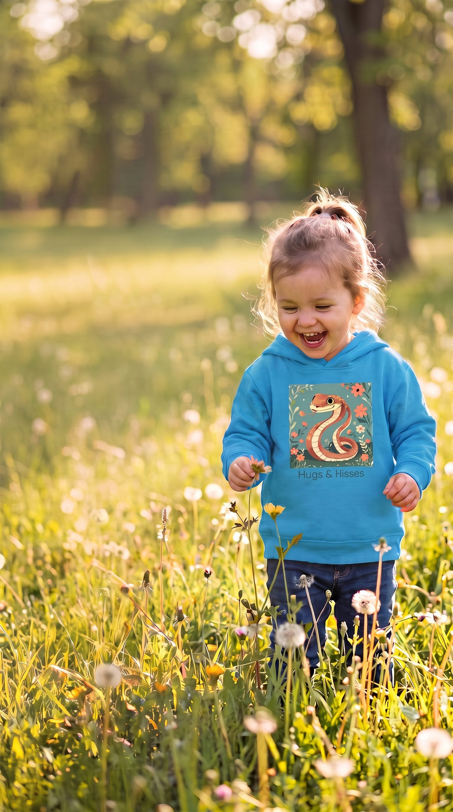 Snake Toddler Hoodie - Turquoise